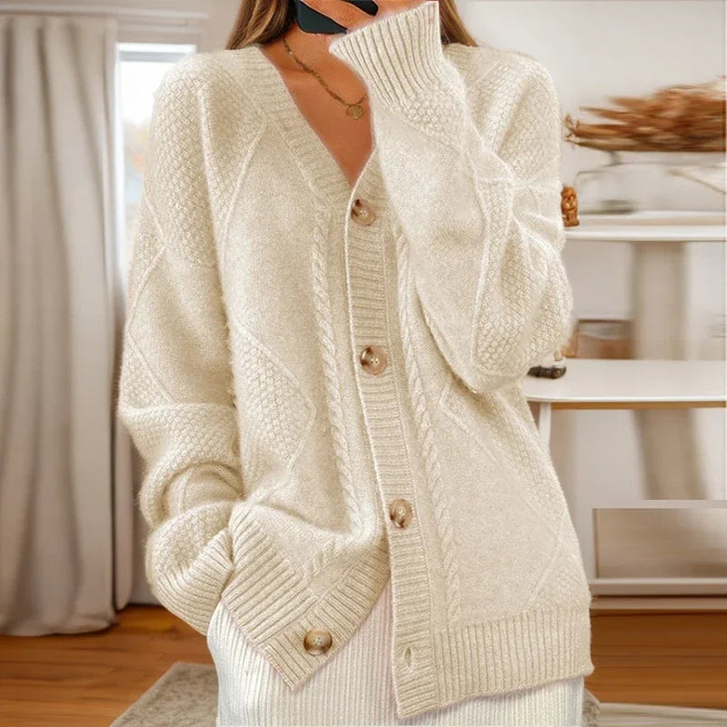 Eloisa | Textured Cable Cardigan