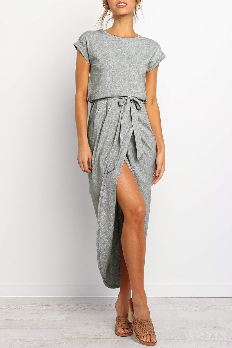 Maelis | Casual Tie-Waist Midi Dress