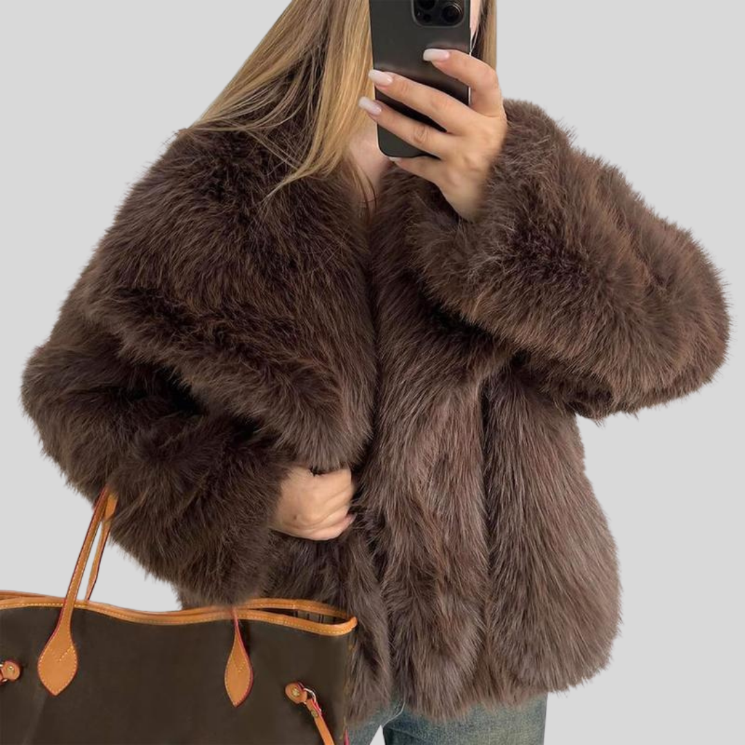 Laurence | Cropped Faux Fur Coat