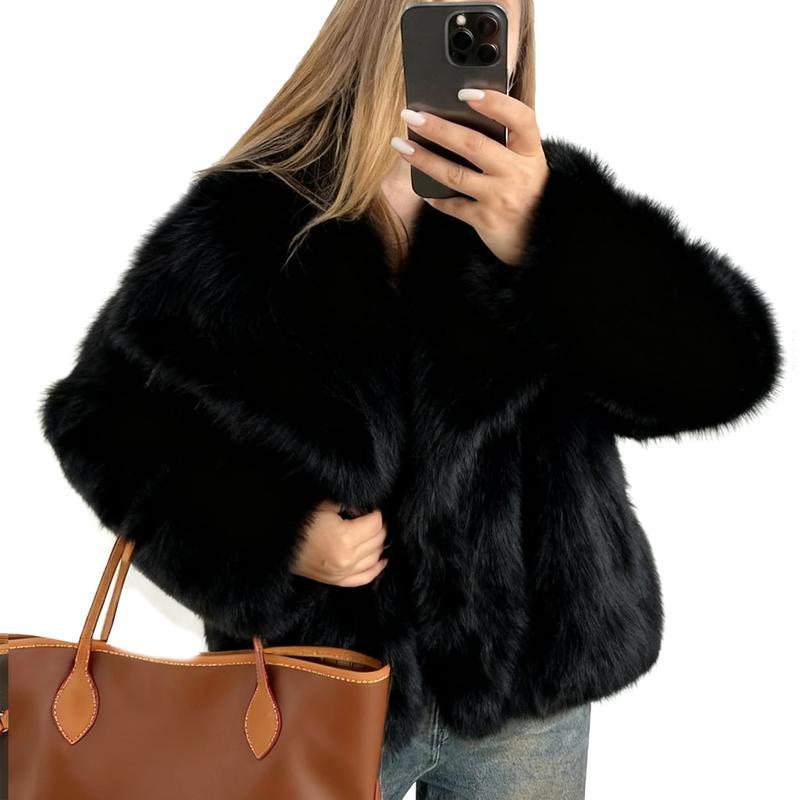 Laurence | Cropped Faux Fur Coat