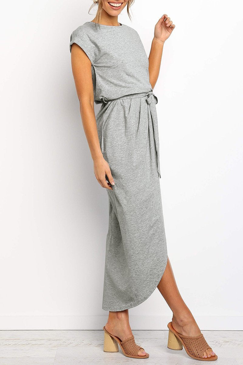 Maelis | Casual Tie-Waist Midi Dress