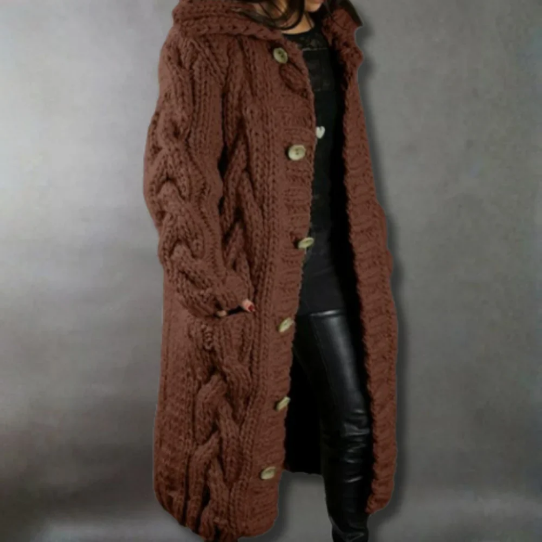 Elegant Cosy Coat With Tummy Coverage