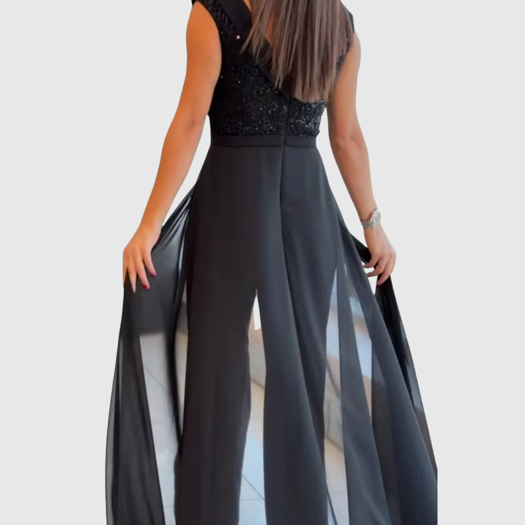Elegant Sleeveless Jumpsuit Dress