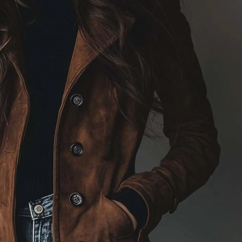 Vintage Elegance Long Coat