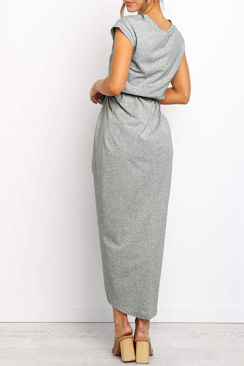 Maelis | Casual Tie-Waist Midi Dress