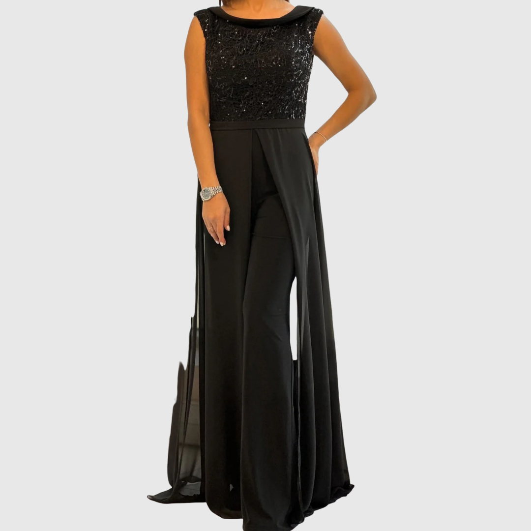 Elegant Sleeveless Jumpsuit Dress