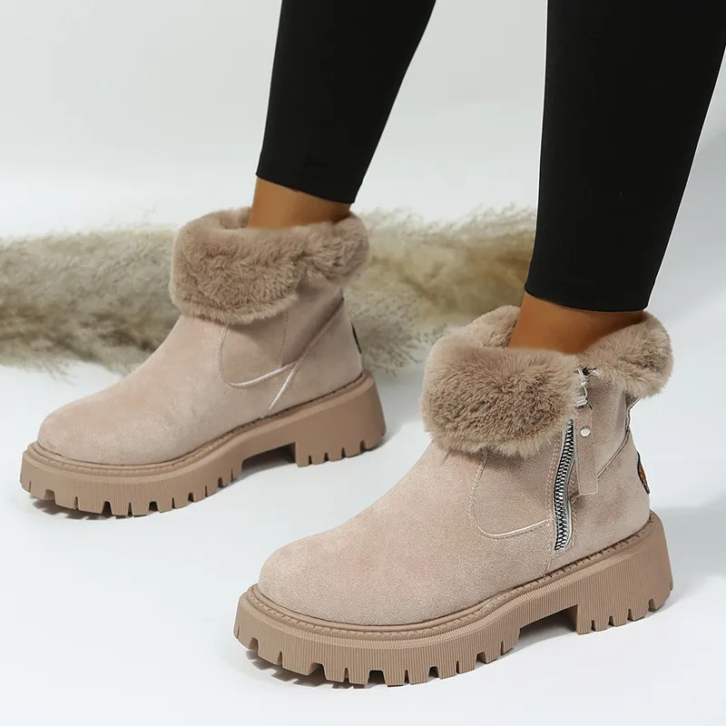 Winter Boots with Side Zipper