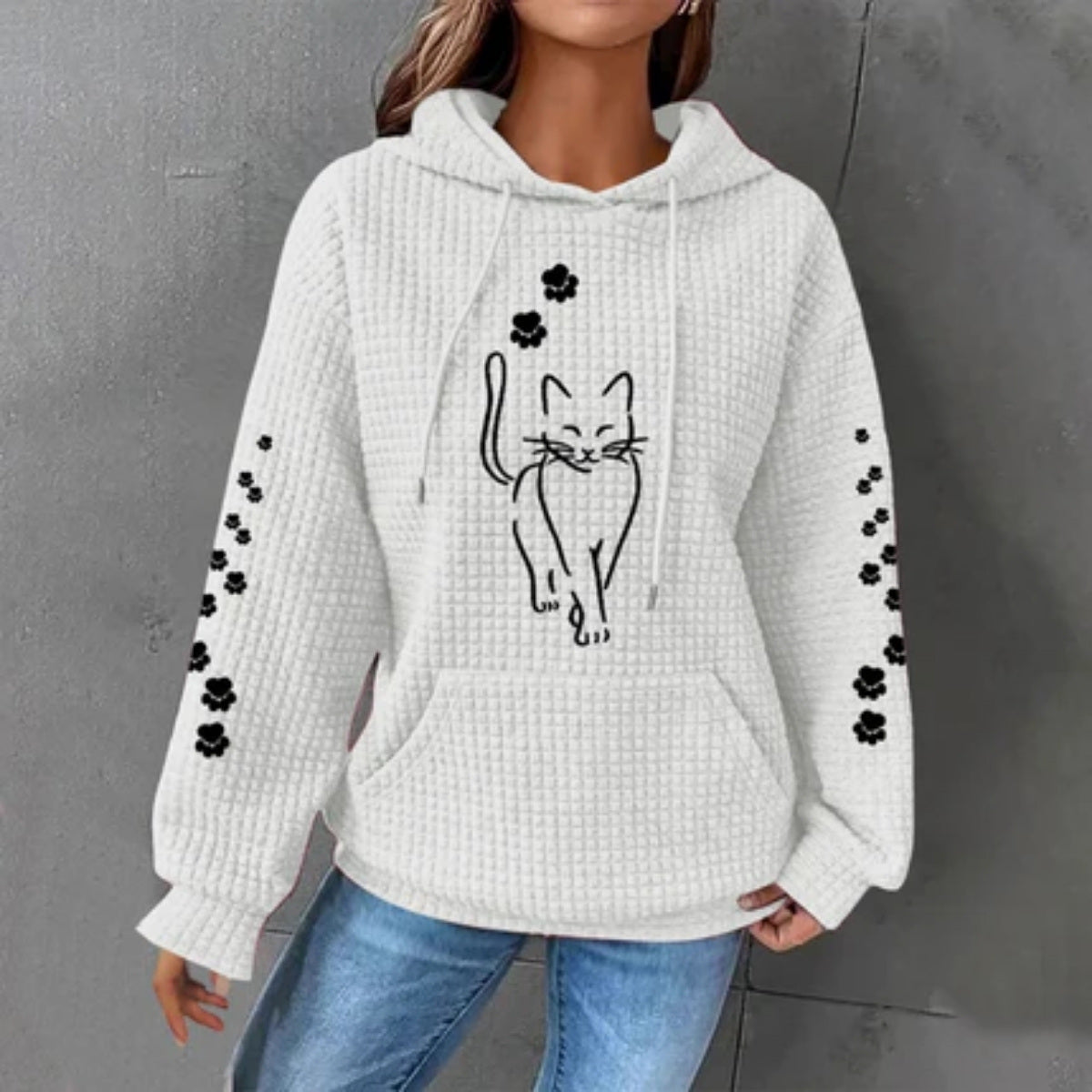 Helivra | Playful Graphic Fleece Hoodie