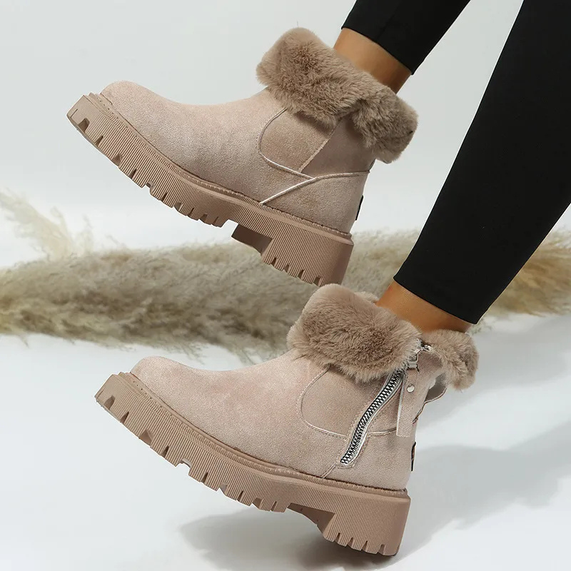 Winter Boots with Side Zipper