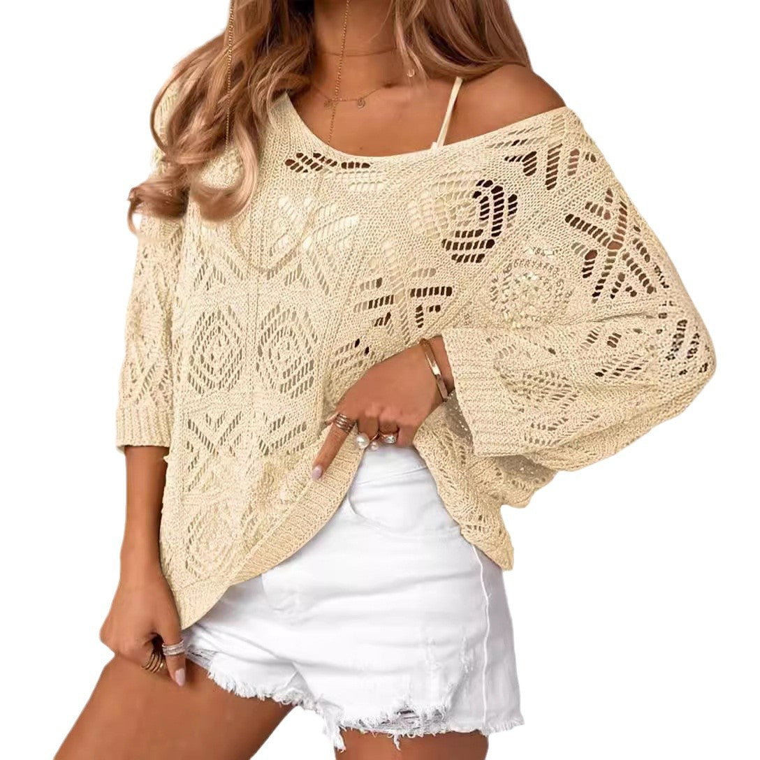 Gabrielle – Crochet Knit Pullover