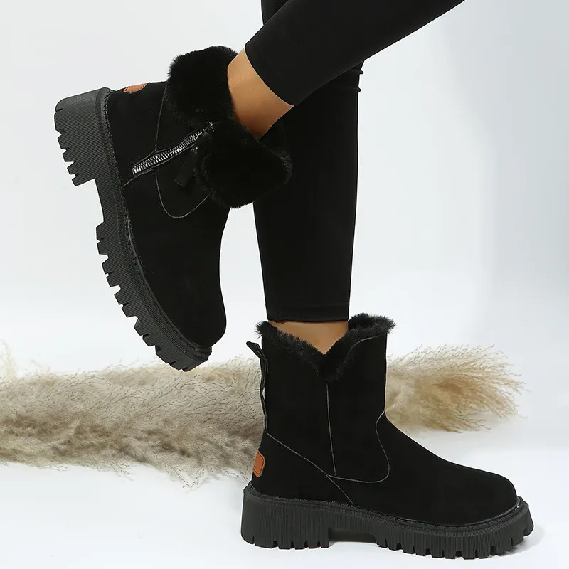 Winter Boots with Side Zipper